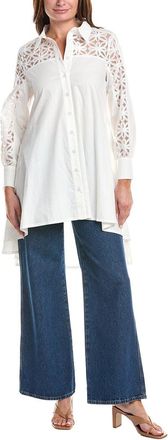 Gracia Embroidered Trim Shirt