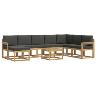 vidaXL Conjunto De Sof&aacute;s De Exterior 9 Pcs Blanco Y Antracita Vidaxl