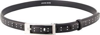 Anine Bing Dames, Accessoires, Zwart, Maat: Xs/S Leer