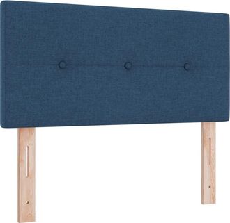 vidaXL Box Spring Bed with Mattress Blue 80 x 200 cm Fabric Vidaxl