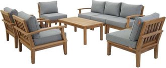 ModWay Discontinued Modway Marina 8-Piece Teak Outdoor Patio Set