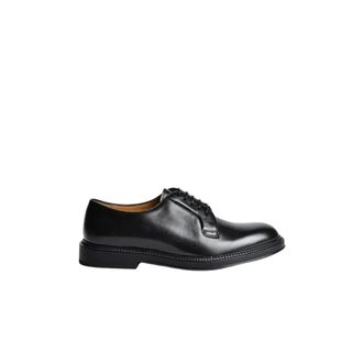 Henderson Baracco Schoenen, Heren, Zwart, 41 EU, Leer, Handgemaakte leren Derby schoenen met veters