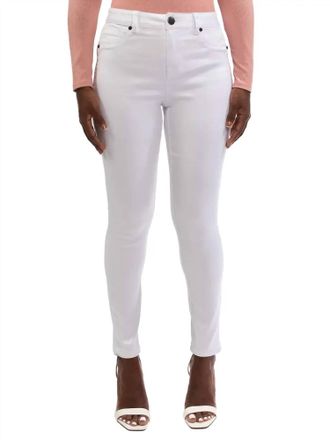 1822 Denim Butter High-Rise Ankle Skinny Jeans In White