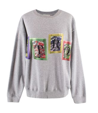 Etro Grey Comic Print Sweatshirt Size L