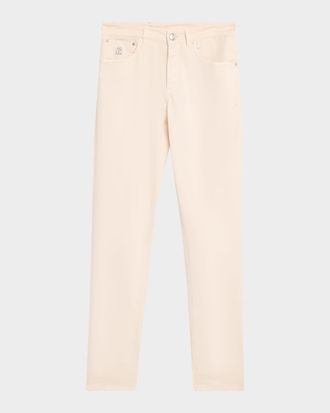 Brunello Cucinelli Men & apos;s Slim-Fit Stretch Cotton Pants