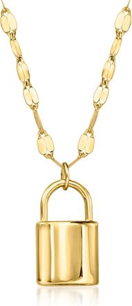 Canaria Canaria Italian 10kt Yellow Gold Puffed Lock Necklace