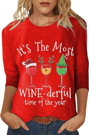 Generic Christmas T Shirts Women,Christmas Tops For Women Uk Novelty Long Sleeve Shirts Casual Pullover Loose Christmas Tree Print Sweatshirt Tunic Tops For W