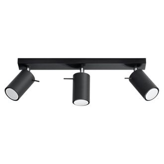 Sollux Lighting L&aacute;mpara de techo negro acero alt. 16 cm