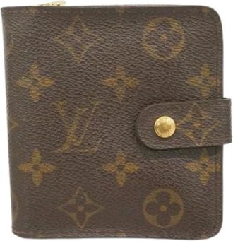 Louis Vuitton Pre-owned Wallets, female, Brown, Size: ONE SIZE Pre-owned Monogram Compact Zip Wallet
