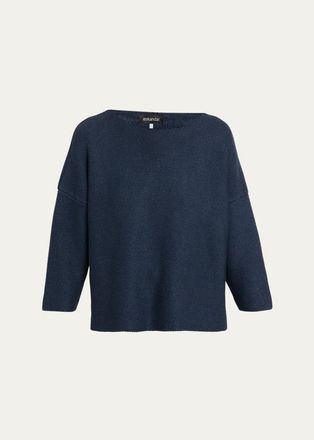 Eskandar Mulberry Silk Cropped Bateau