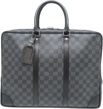 Louis Vuitton Pre-owned Handbags, male, Black, Size: ONE SIZE Pre-owned Damier Graphite Briefcase