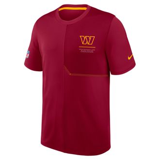 Nike Washington Commanders Sideline Coach Nike Mens Dri-FIT NFL Top in Red | 03B2077K9E-B8B