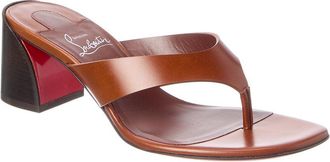 Christian Louboutin Logo Leather Sandal