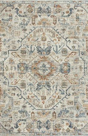 Jonathan Y Designs Shaemus Bohemian Medallion Low-Pile Machine-Washable Area Rug in Cream/terra at Nordstrom, Size 5Ft 0In X 8Ft 0In