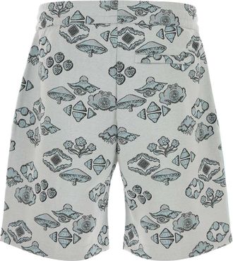Casablanca Mens Embroidered Stretch Jacquard Bermuda Shorts Offwhitemulti