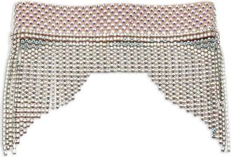 Gucci Haarband verfraaid met kristallen en franje - Beige