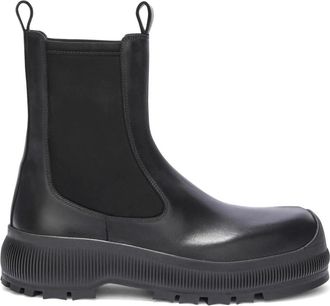 Jil Sander Elegante Enkellaars - Heren - Chelseaboots - Zwart - 44 EU - Schoenen