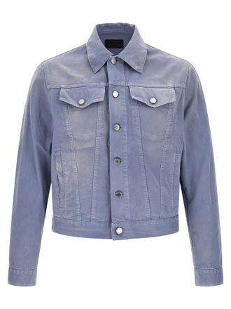 Prada Blue Cotton Denim Mens Jacket