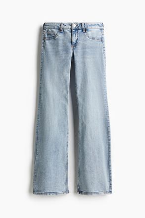 H&M Flared Low Jeans - Helles Denimblau