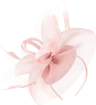 Aboofan Hair Fascinators for Wedding Wedding Hats for Women Fascinator Hats for Women Tea Party Headband Headwear Cocktail Halloween Accessory Pink