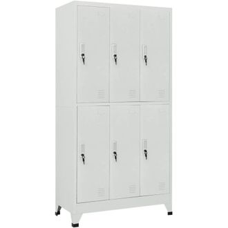 vidaXL Vidaxl - Taquilla Con 6 Compartimentos Acero 90x45x180 Cm
