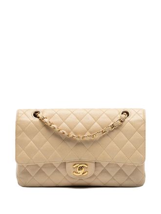 Chanel 2009-2010 Medium Classic Caviar Double Flap shoulder bag - women - Caviar Leather - One Size - Brown