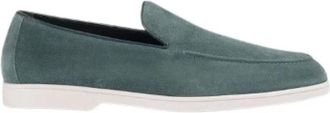 Doucal's Mocassino Blu Oceano - Heren - Loafers - Blauw - 44 EU - Leer - Schoenen