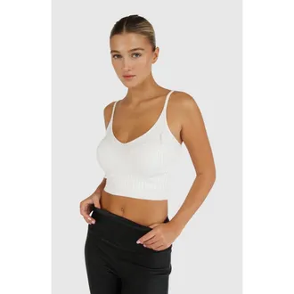 Belle & Bloom All I Need Knit Crop in Cream at Nordstrom, Size Medium Au