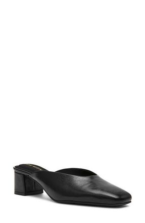 Anne Klein Maeus Mule in Black Crinkle at Nordstrom, Size 7.5
