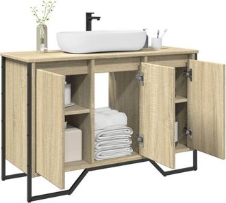 vidaXL Mobile Lavabo Bagno Rovere Sonoma 91x35x60 cm in Truciolato - Vidaxl