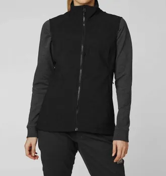 Helly Hansen Paramount Soft Shell Full Zip Vest In Black
