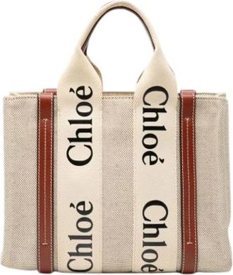 Chlo&eacute; Pre-owned Tote Bags, female, Brown, Size: ONE SIZE Pre-owned The Woody