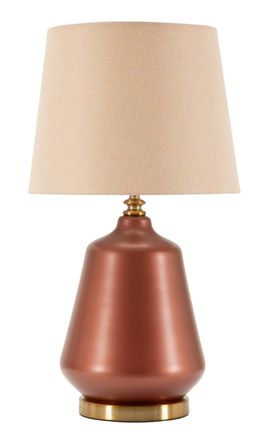 Mauro Ferretti L&aacute;mpara de mesa de cristal marr&oacute;n &oslash; 35,5x65 cm