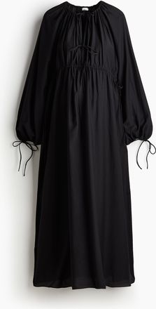 H&M MAMA Maxikleid mit Kordelz&uuml;gen - Schwarz