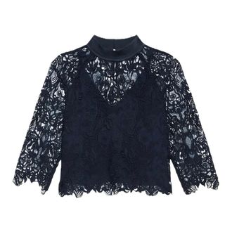 Max Mara Dames, Blouses & Shirts, Blauw, Maat: XL Satijn