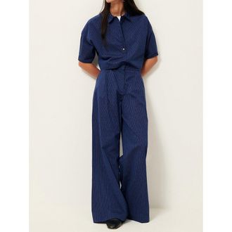 Sessun Broek met wijde pijpen en fijne strepen, PROVENCIA