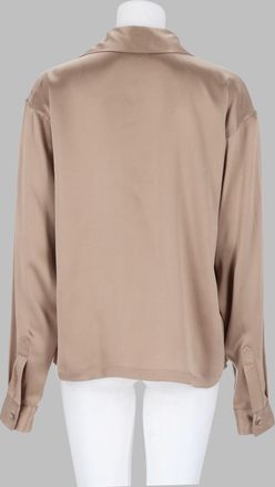 Tom Ford Silk Satin Polo Shirt - Beige