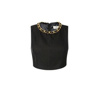 Elisabetta Franchi Donna, Top, Nero, M, new