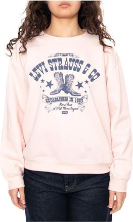 Levi's Sweatshirts - Dames - Sweatshirts - Roze - L - Katoen - Hoodies & sweatvesten