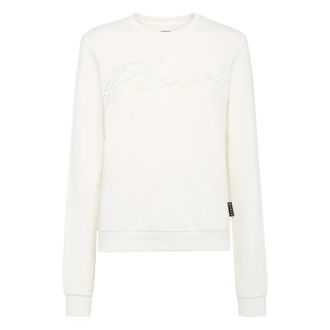 Philipp Plein Dames, Sweatshirts & Hoodies, Beige, Maat: XL Katoen