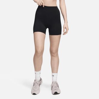 Nike Womens One High-Waisted 5 Biker Shorts in Black | FN3211-010