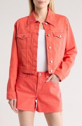 7 For All Mankind Nellie Denim Jacket in Grapefruit at Nordstrom Rack, Size Small