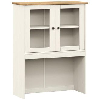 vidaXL Vidaxl - Armario Superior Tocador Vigo Madera Pino Blanco 78x30x100 Cm