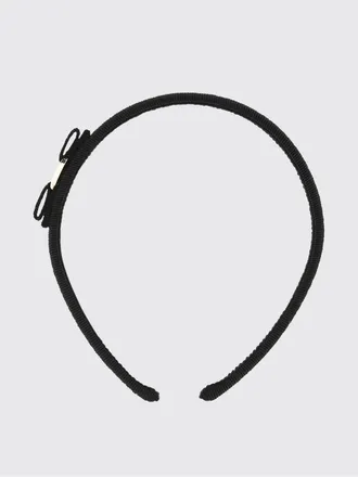 Ferragamo Vara Cotton-Blend Headband with Iconic Bow and Logo Plaque