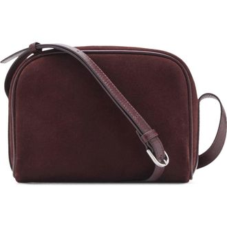 Mango Suede Shoulder Bag in Burgundy at Nordstrom Rack