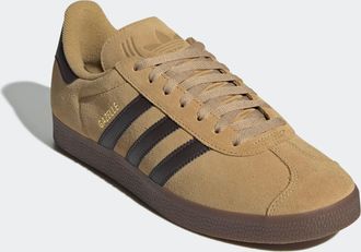 adidas Sneaker ADIDAS ORIGINALS GAZELLE, Herren, Gr. 38,5, braun (golden beige, schwarz braun, gold metallic), Leder, Synthetik, Schuhe Sneaker