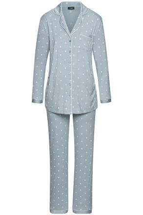 Vivance Umstandspyjama VIVANCE DREAMS, Damen, Gr. 32/34, blau (hellblau, gemustert), Single Jersey, Obermaterial: 95% Viskose, 5% Elasthan, gemustert, bequem 