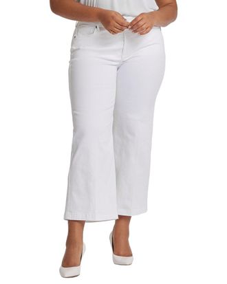NYDJ Plus Teresa Optic White Wide leg Jean