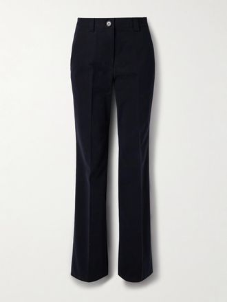 Veronica de Piante Pantaloni A Gamba Dritta In Misto Cotone Avery - Blu