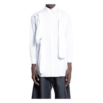 Comme Des Garçons Casual Shirts, male, White, Size: S White Cotton Poplin Classic Shirt